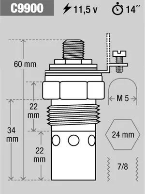 Bujia De Precalentamiento Kessel Perkins 4-107 1.7 L Diese en venta en