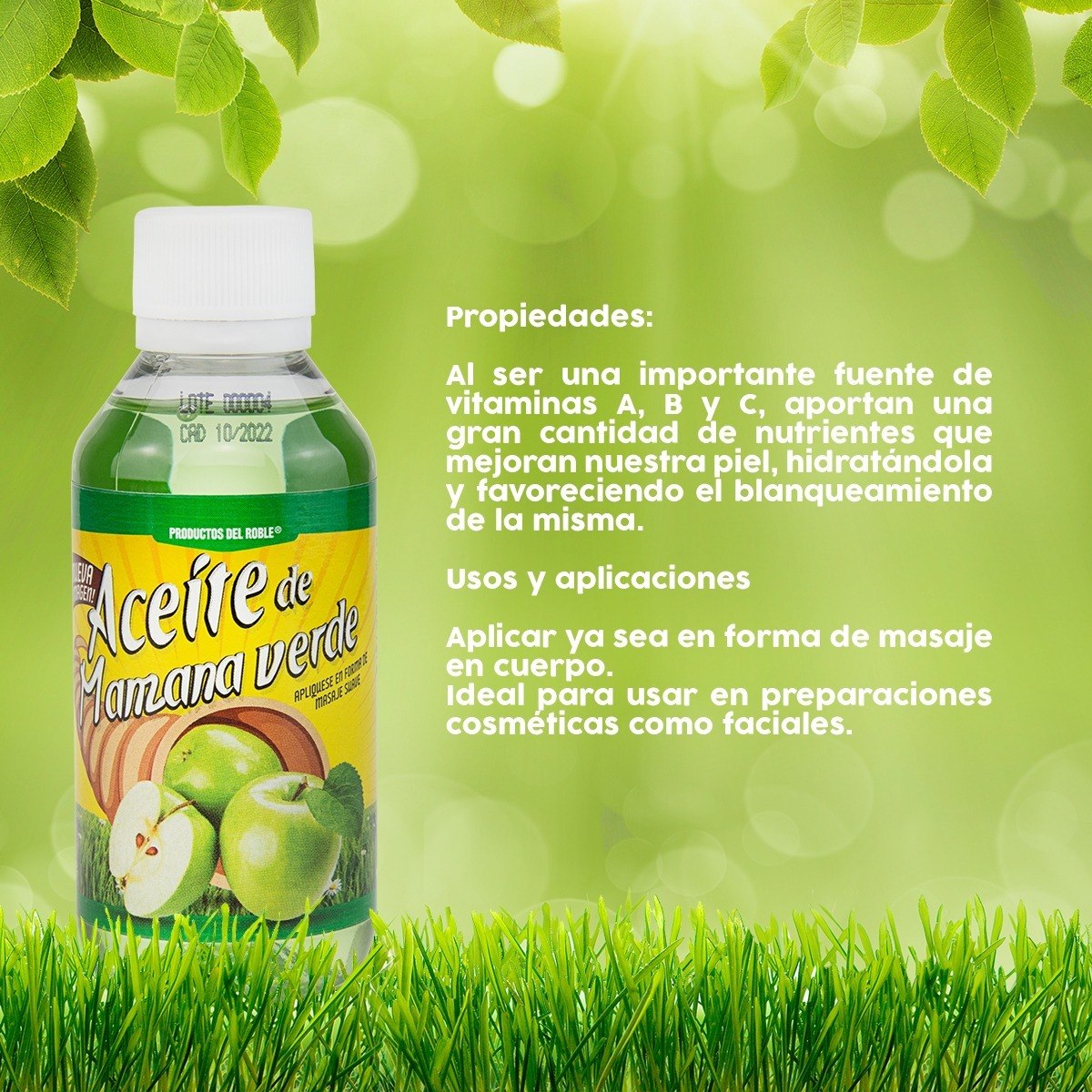 Aceite De Manzana Verde Del Roble 120 Ml. Mercado Libre