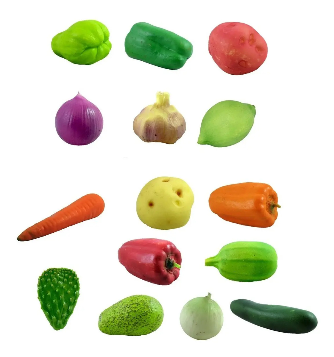 6 Verdura Vegetales Comida Juguete Replica Utileria Escenogr Mercado