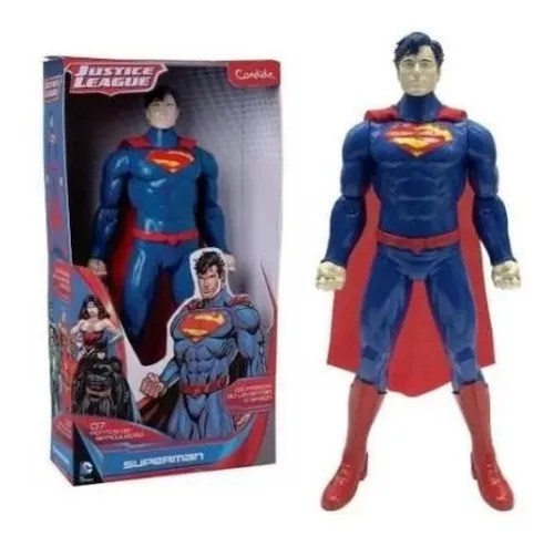 Boneco Superman Articulado E Fala 30 Cm Liga Da Justica Raip Shop
