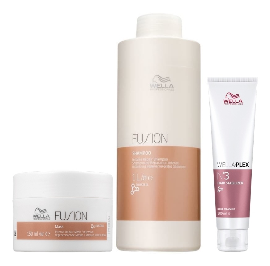 Kit Wella (shampoo Fusion+mascara Fusion+wella Plex) Mercado Livre