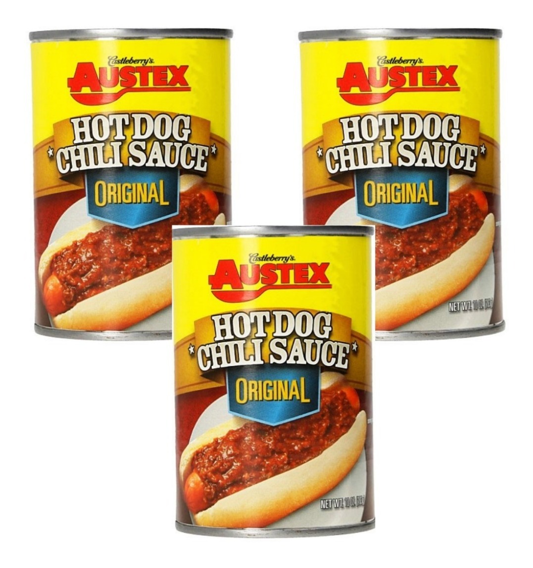 Salsa Chili Dog Austex Original 3 Piezas Hotdog Nachos Envío gratis