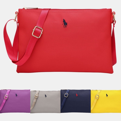 Bolsa Hpc Polo Crossbody Color Amarillo Logo Bordado Envío gratis