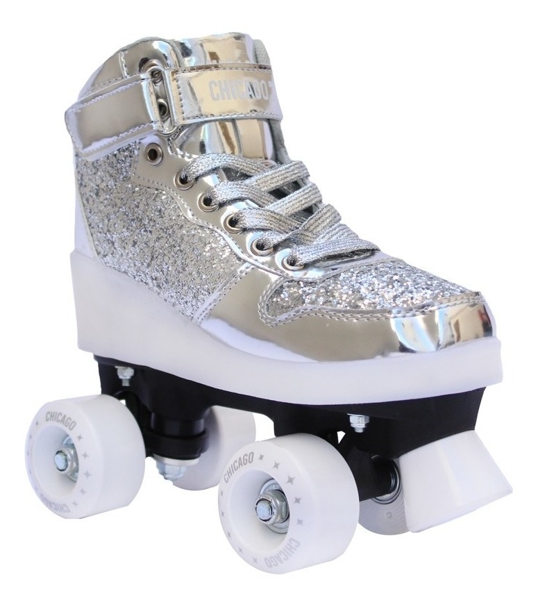 Patines Chicago Shiny Originales Plata Meses sin intereses