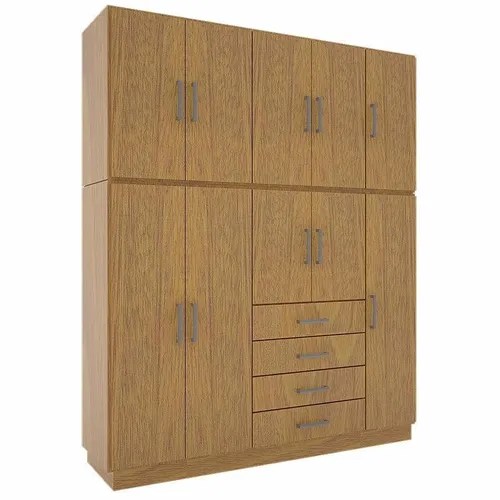 Clóset Orlandi Dos Cuerpos 1.75 color roble de mdp con 10 puertas