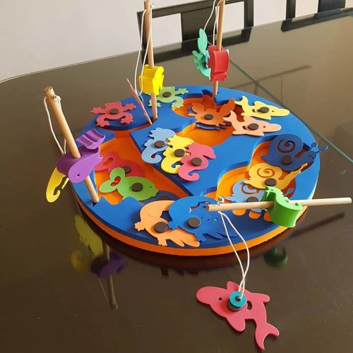 Juego De Pesca Con Imán Infantil Para Niños | Envío Gratis