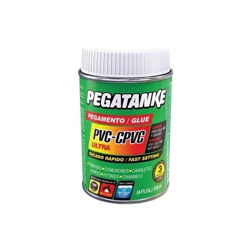 Pegamento Para Pvc Cpvc Secado Rapido Pegatanke 118ml Cuotas sin