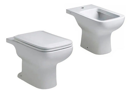 Juego De Baño Ferrum Inodoro Corto Con Bidet + Tapa Trento | Mercadolibre