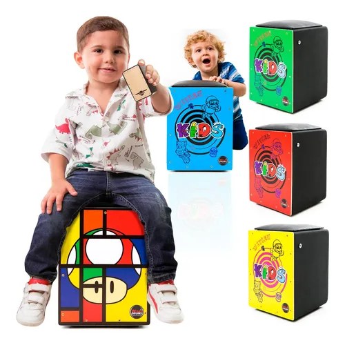Cajón Kids Instrumento Infantil Musical Para Criança Frete grátis