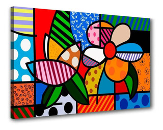 Quadro Flor Romero Britto Mercadolivre