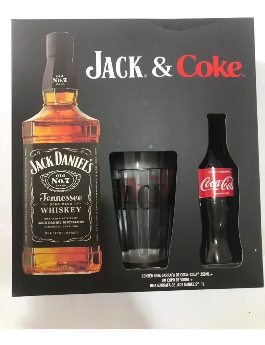 Kit Jack E Coke Whisky Jack Daniels 1lt + Copo + Coca Cola Mercado Livre