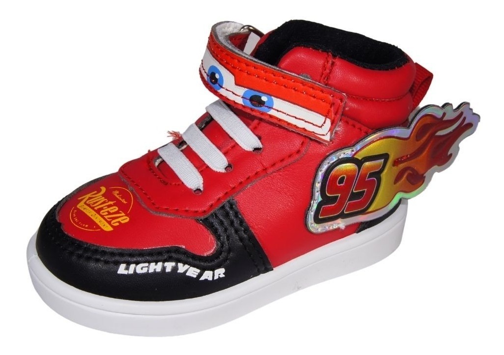 Tenis Bota Niño Cars Rayo Mcqueen Dodge Disney 1419 Rojo Mercado Libre