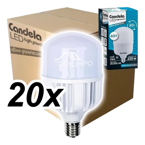 20 Lámparas Galponeras Led 40w Candela High Power 7313