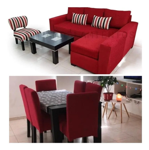 Combo De Living 3 Cuerpos Juego Completo +Juegos De Comedor | Mercadolibre