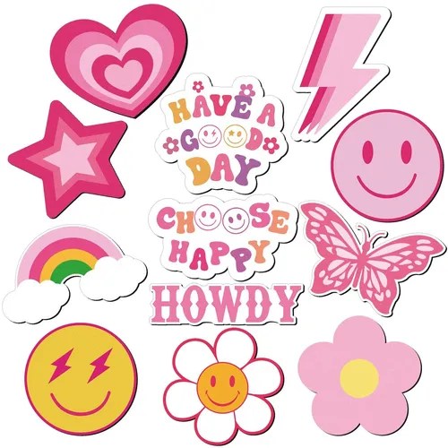 12 Pieces Pink Preppy Refrigerator Women Fridge Magn Meses