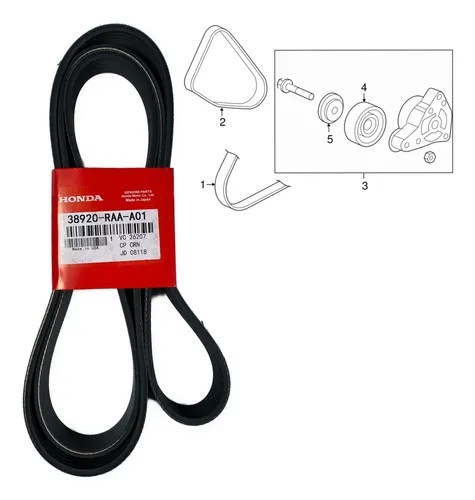 Banda Accesorios Honda Accord 2.4 2003 2004 2005 2006 2007 | Cuotas sin