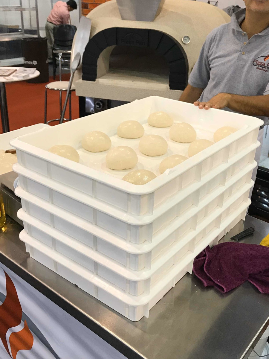 3 Caja Para Masa De Pizza Caja De Plástico Apilable Pizzabox PIZZAPAN