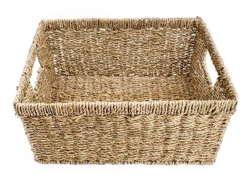 Cajón Canasto Organizador De Mimbre Deco N6 | Cuotas Sin Interés