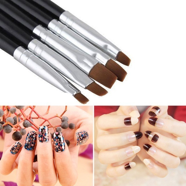 Kit 5 Pincéis P/ Carga Dupla Gel Porcelana Unhas Artisticas Mercado Livre