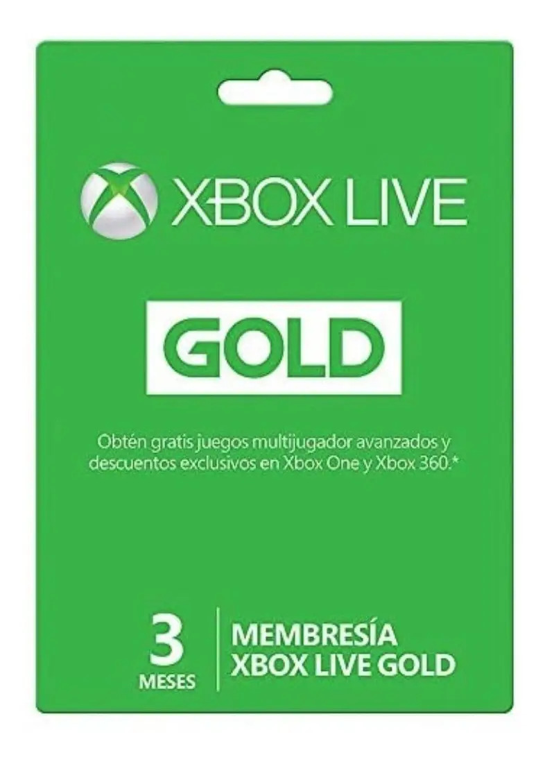 Tarjeta Xbox Live Gold 3 Meses Mercado Libre