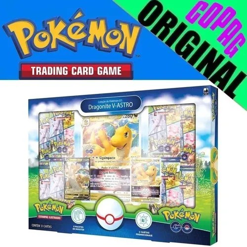 Box Pokémon Go Coleção Dragonite Vastro Copag Carta Cards Frete grátis