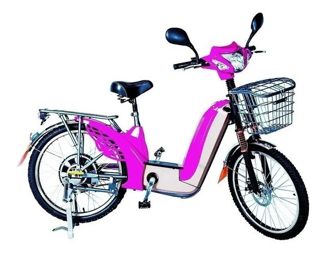 Bicicleta Elétrica Sousa Eco 350w 48v 12ah Rosa Mercado Livre