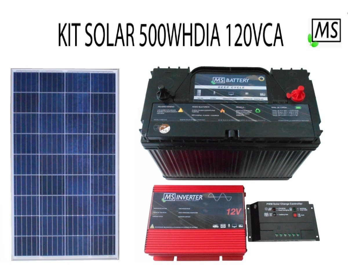 Kit Solar Fotovoltaico 500w Hdia 120v Aislado Rural Msi Meses sin intereses