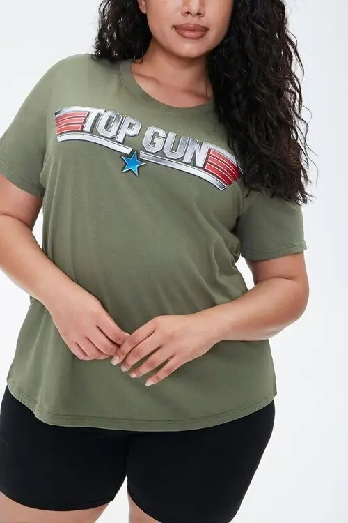 Remera Forever 21 Top Gun Graphic Tee Plus Size Mercado Libre