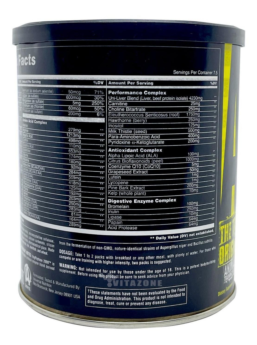 Animal Pak 15 Paquetes Universal Nutrition. Envío gratis