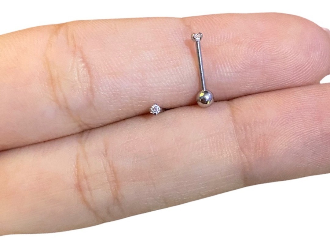 Piercing Micro Ponto Australiano Cartilagem Três Peças Parcelamento