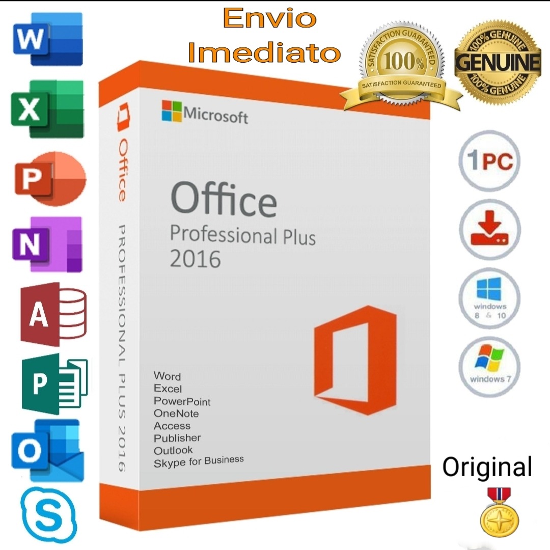 Pacote Office 2016 Pro Plus Original Key Ativação Direto Ms Mercado Livre