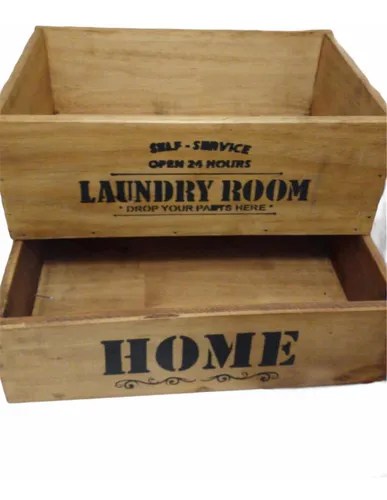 Cajon Decorativo Organizador Grande Madera | Integral Deco