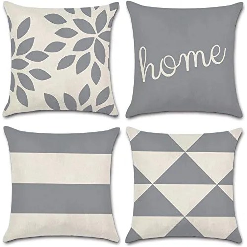 Modern Geometric Throw Pillow Covers Linen Home Decor 1... Envío gratis