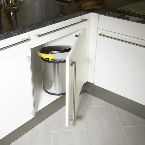 Cubo Cesto Residuos Hailo Bajo Mesada C Box 15 L Acero Inoxi | Herrajespatricios