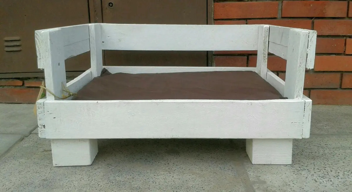 Cama Mascotas Cucheta Madera Con Colchon Las Mejores!!! Mercado Libre