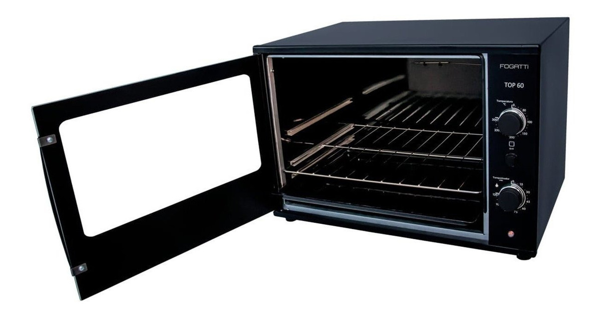 Forno Elétrico Bancada Top60 Black 60 Litros Fogatti 220v MercadoLivre