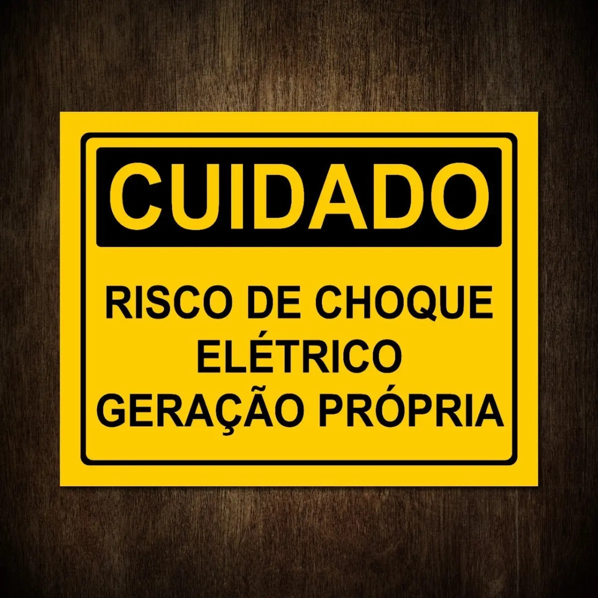 Adesivo Cuidado Risco Choque Elétrico Geração Própria MercadoLivre