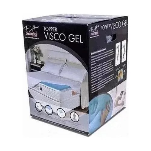 Pillow Top King Size Tipo Manta Nasa C/gel Viscogel 193x203