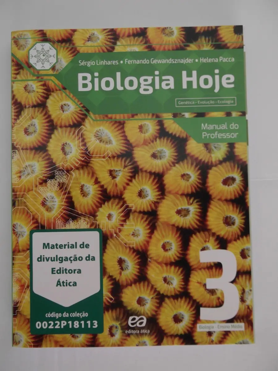 Pnld 2018 Livro Professor Biologia Hoje Linhares Ática 3ano Mercado Livre