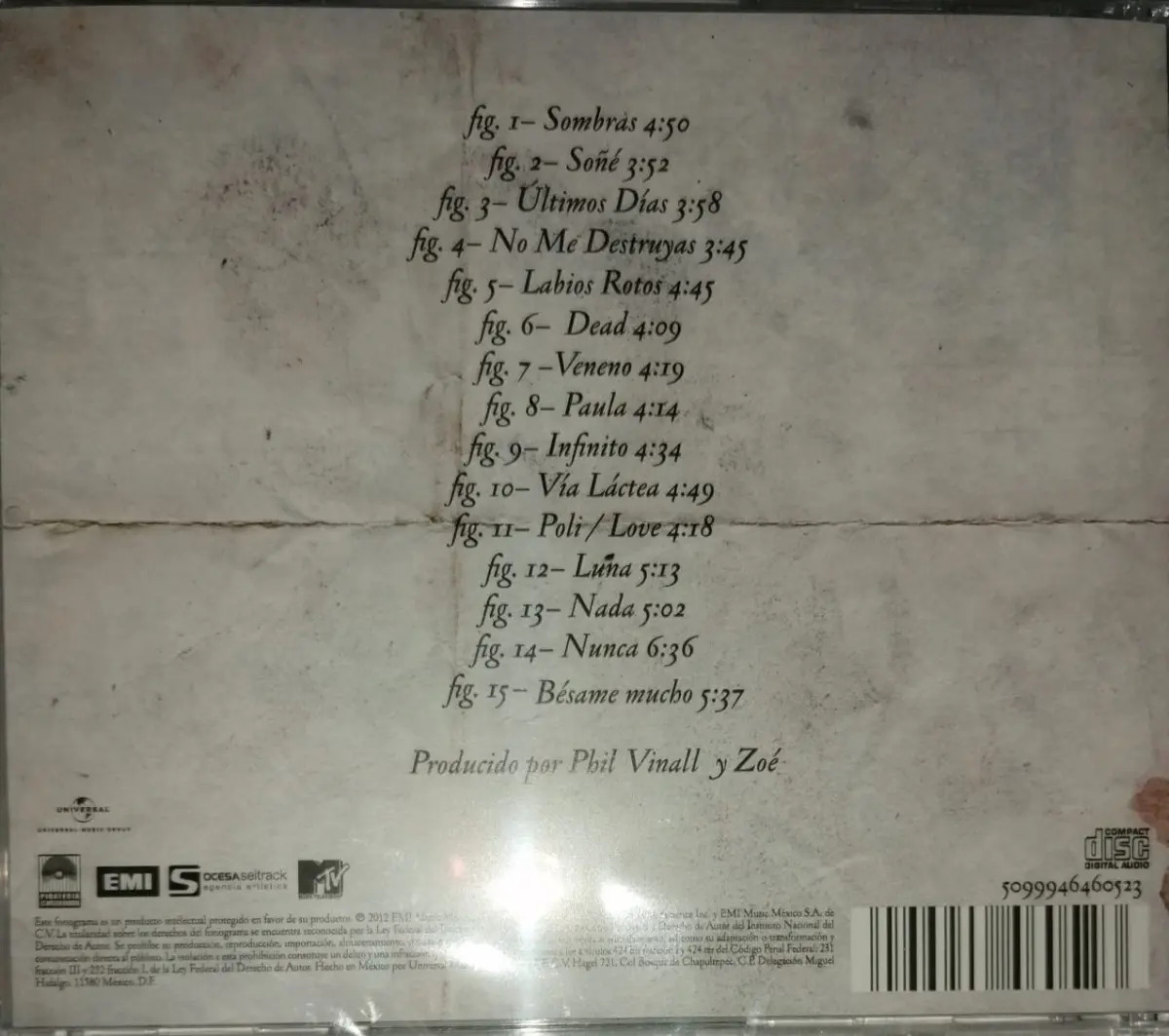 Zoe Música De Fondo Mtv Unplgged Cd Nuevo Mercado Libre