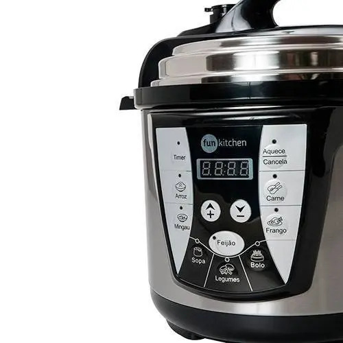 Panela De Pressão Elétrica Fun Kitchen Inox 4l 220v Mercado Livre