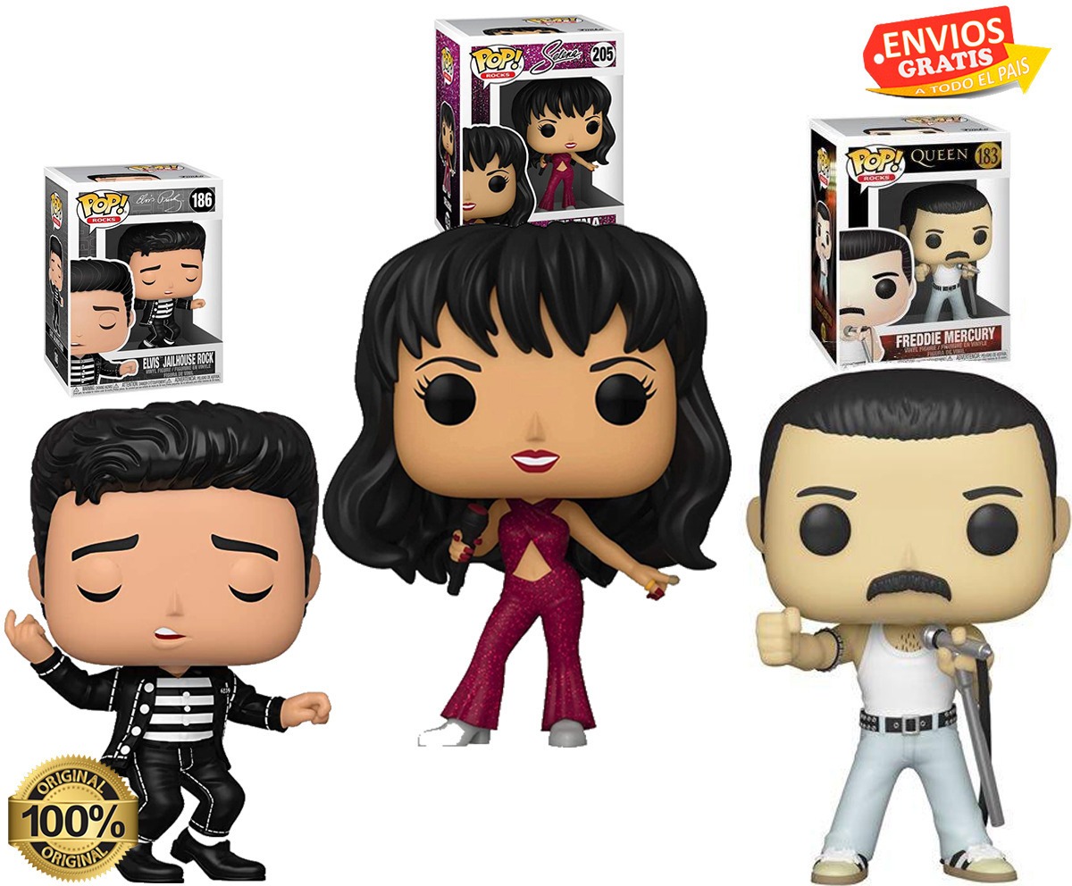 Funko Pop Selena Elvis Freddie Cantante Paquete Rock Mercado Libre