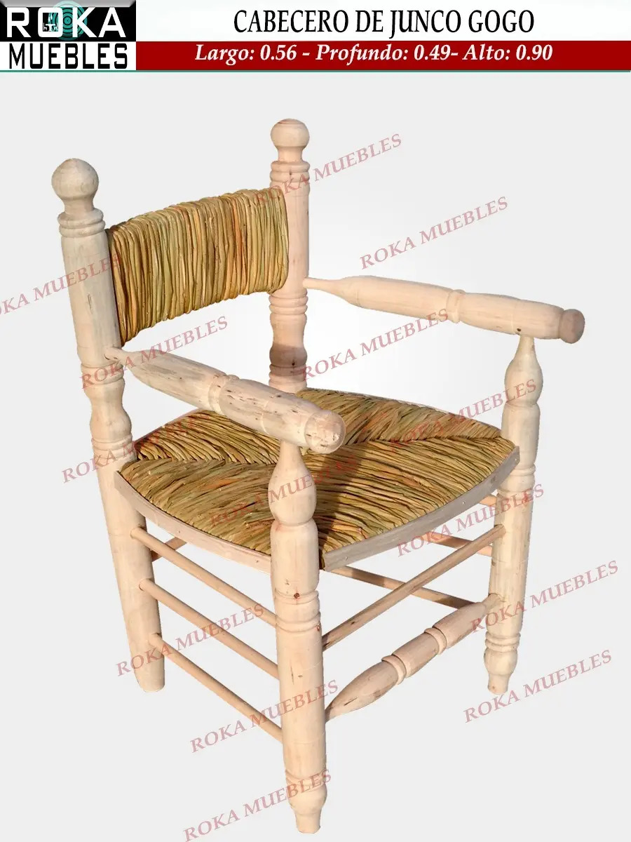 Sillon Cabecero De Junco Y Madera Reforzada Roka Roka Muebles