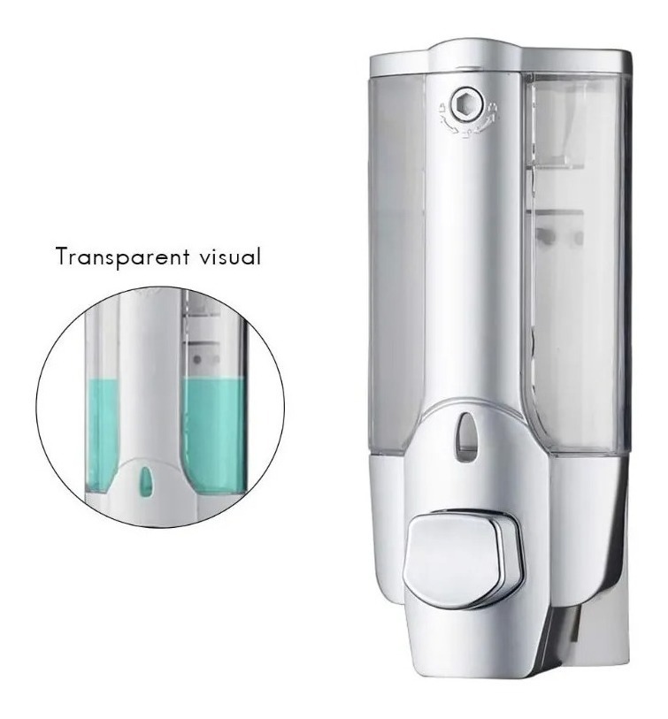 Dispensador De Jabón Líquido Shampoo En Baño Cromo Pared Mercado Libre