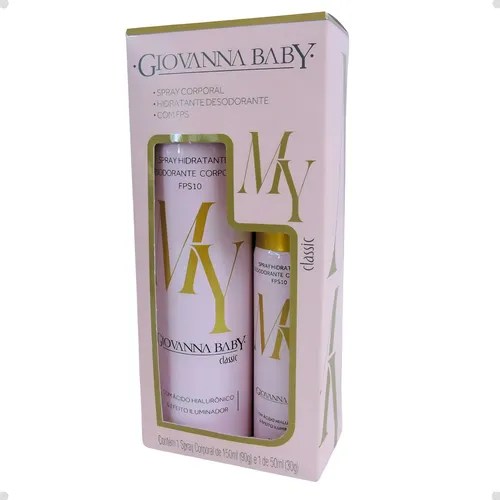 Kit Spray Giovanna Baby Desodorante Classic Fps10 Parcelamento sem juros