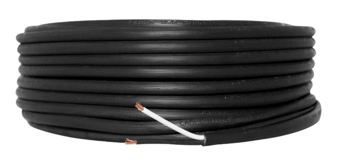 Cable Uso Rudo 2x14 Rollo 100m Negro VOLTMEX OFICIAL