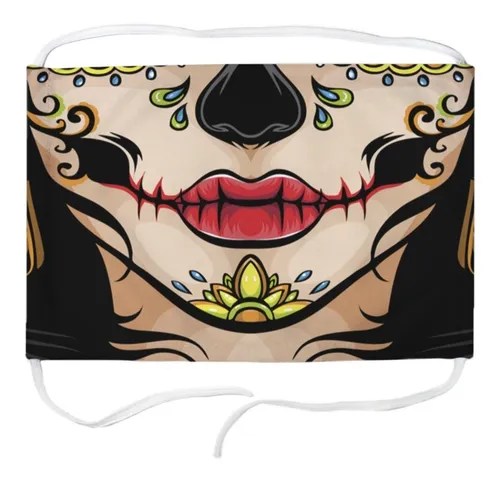 Cubrebocas De Catrina De Tela Lavables 5pz Mercadolibre