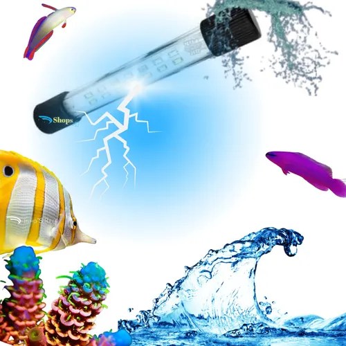 Luminária Power Tube Marine Blue 40cm Aquário Marinho Azul