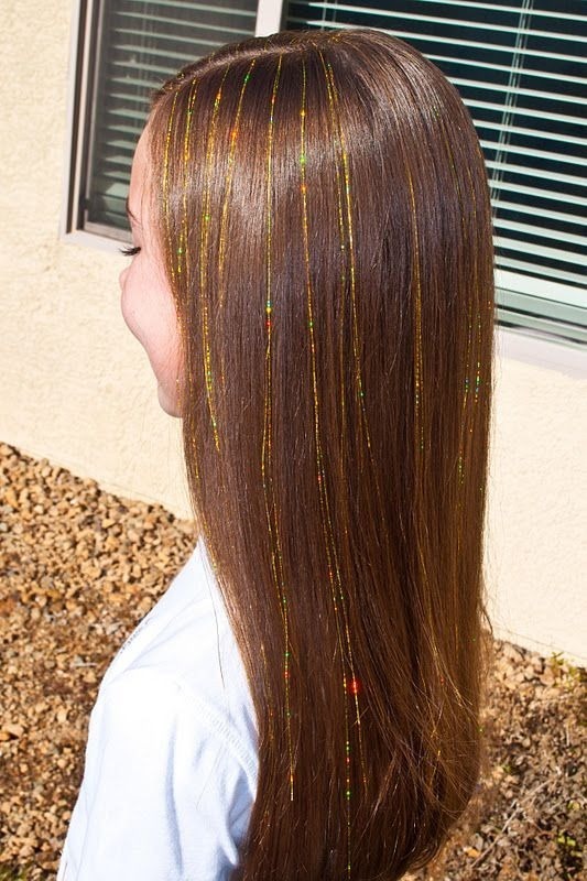 Extension Cabello Glitter Hair Tinsel Sparkle Verde MercadoLibre