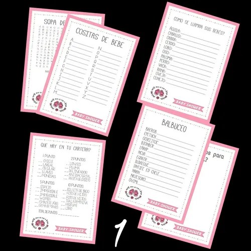 Kit Imprimible Juegos Baby Shower Personalizado MercadoLibre